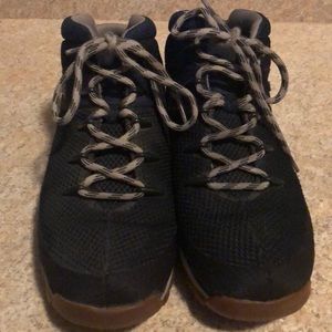 Blue and White Timberland boots